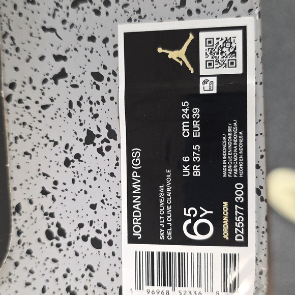 Nike Air Jordan MVP In Sky JLT Olive/Sail DZ5577-300 6.5Y or 8W New In Box - Picture 6 of 6